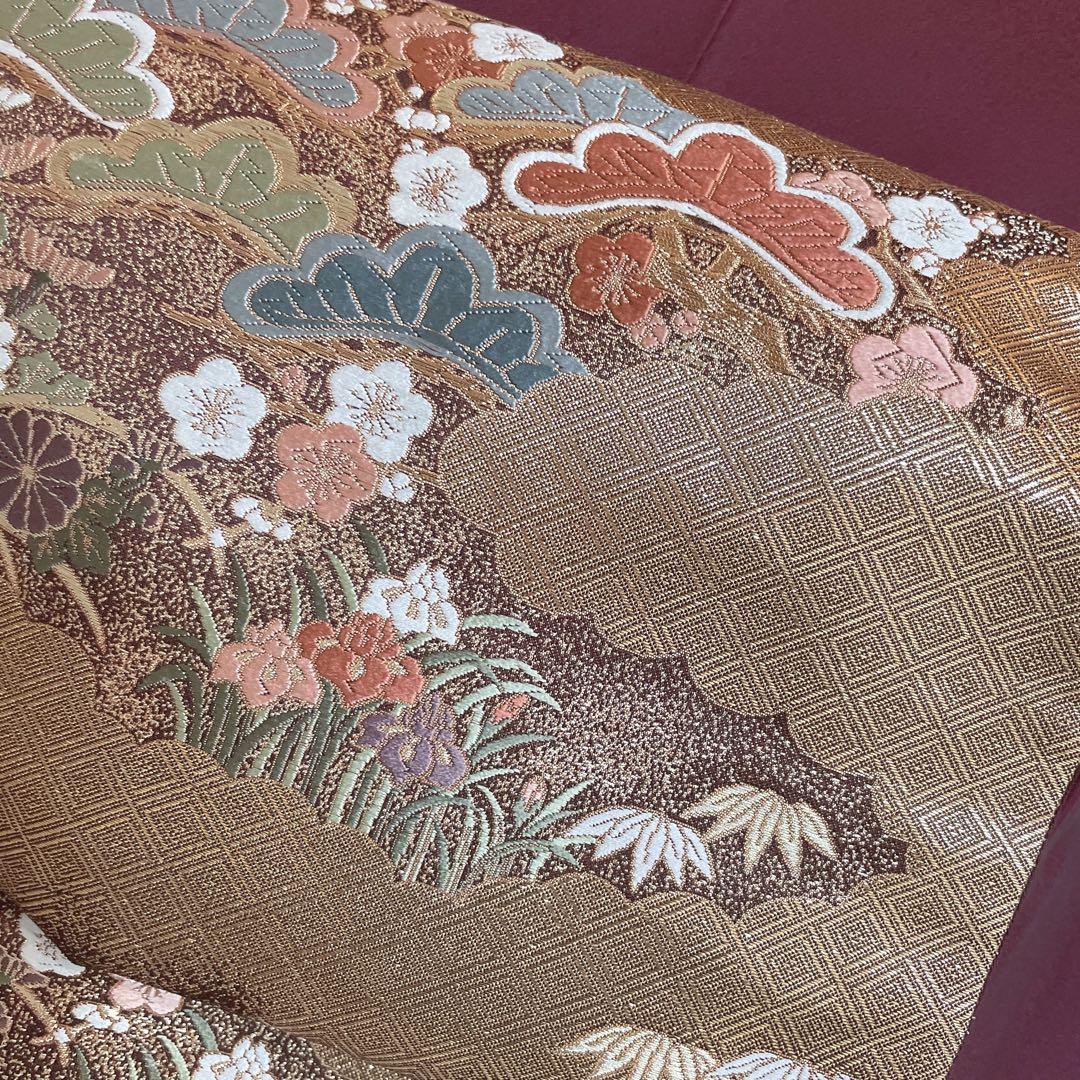 訪問着　フルセット　鳳凰　房亀　荒波　花丸紋　金彩加工　鮮やか　躍動的　Q3