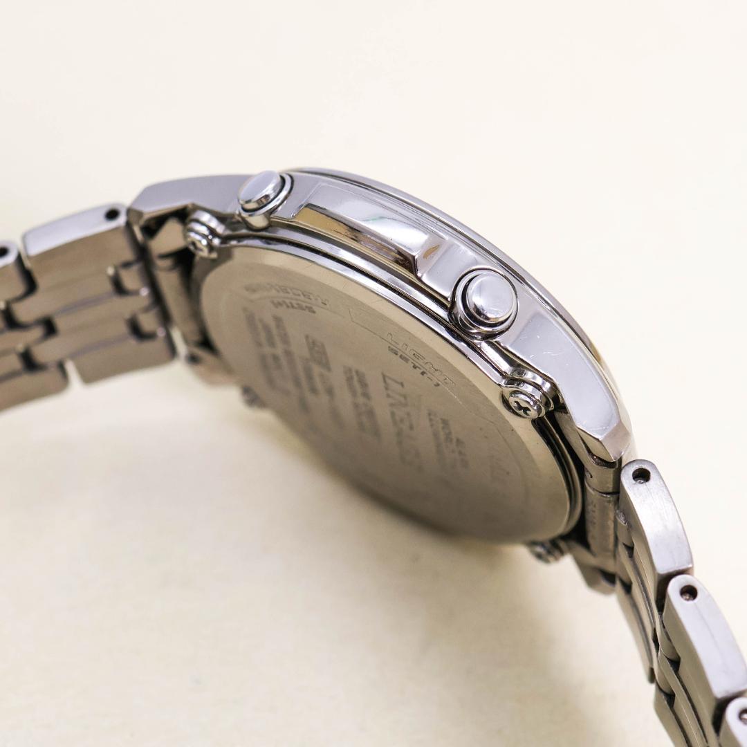 稼働 CASIO LINEAGE 腕時計 電波ソーラー チタン アナデジ1225