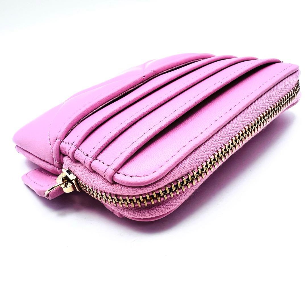 未使用級✨シャネル　マトラッセ　ラムスキン　ココ　ピンク　・カードケース