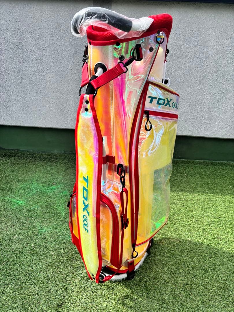 TDX スケルトン　スタンドキャディバッグ　新品　ゴルフバッグ　オーロラ　クリア