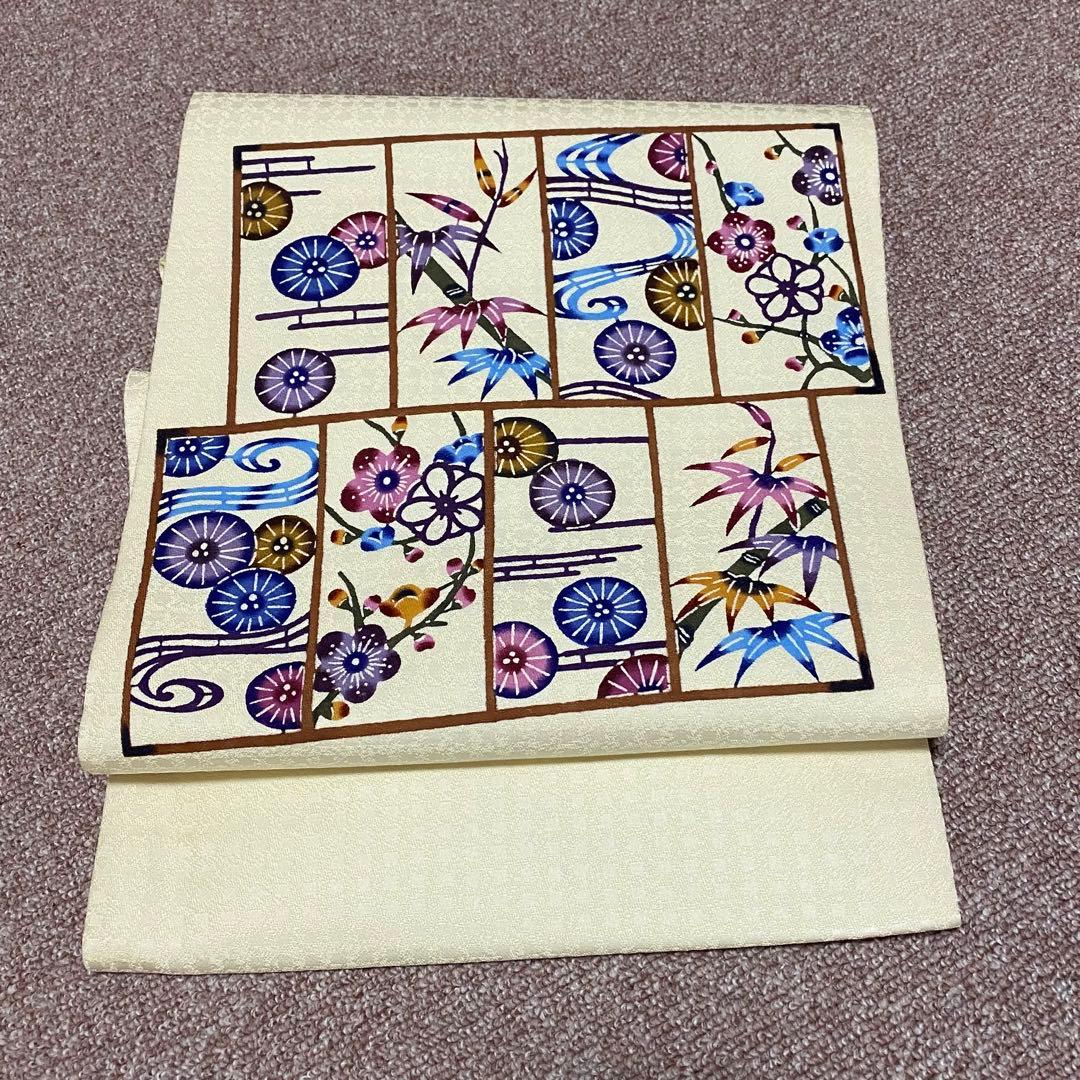 名古屋帯　紅型