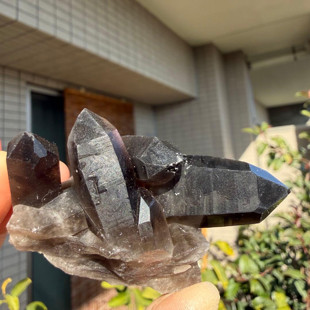 自然色　水晶クラスター モリオン　13個セット　1kg 水晶　原石　自然石c1