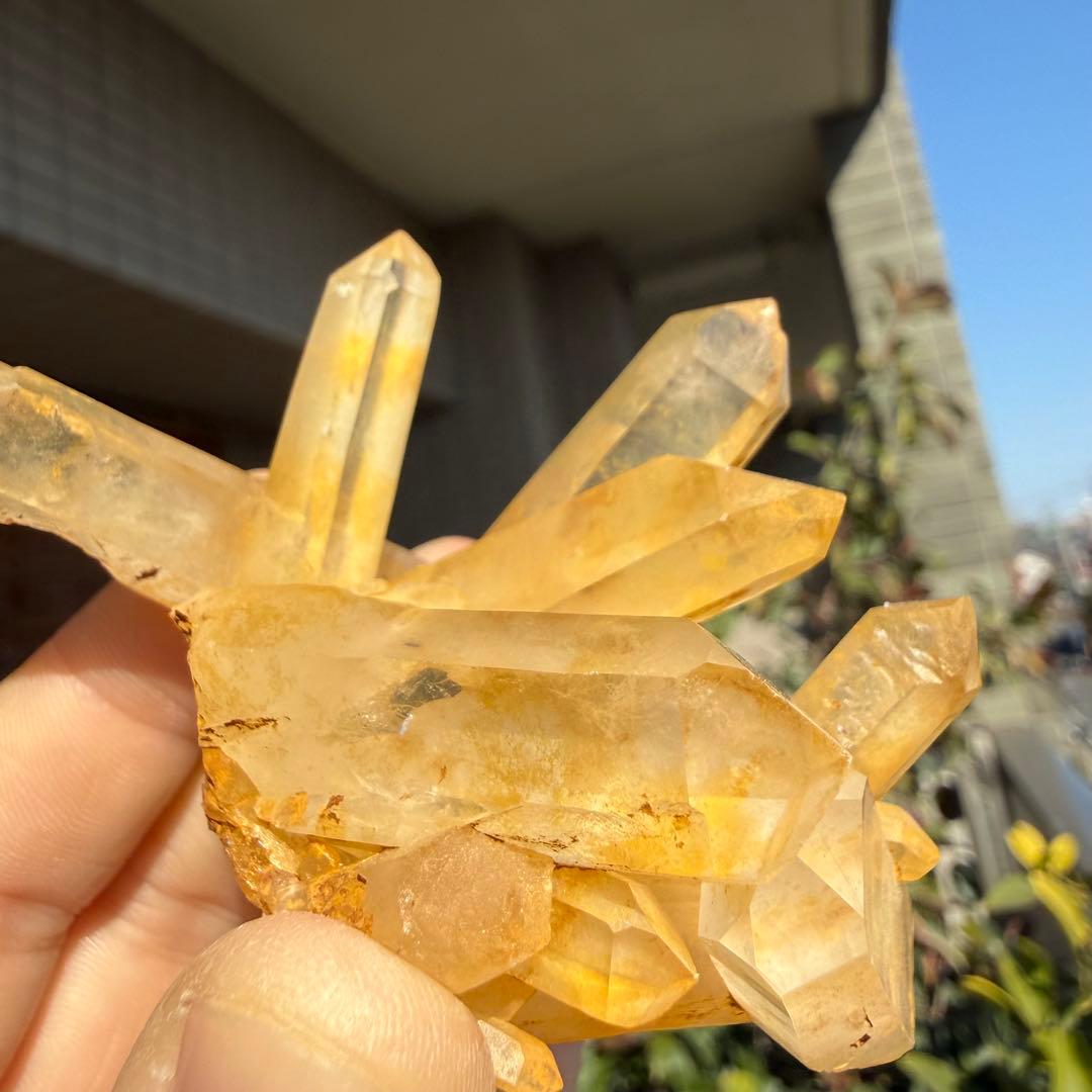 自然色　水晶クラスター モリオン　13個セット　1kg 水晶　原石　自然石c1