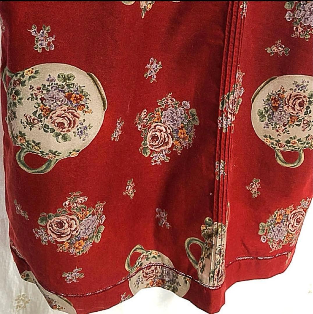 ピンクハウス　花柄ティーポットプリント　キャミワンピース　画像追加