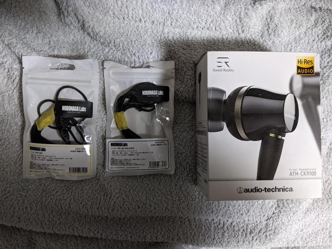 ath-ckr100とnobunaga labsリケーブルセット