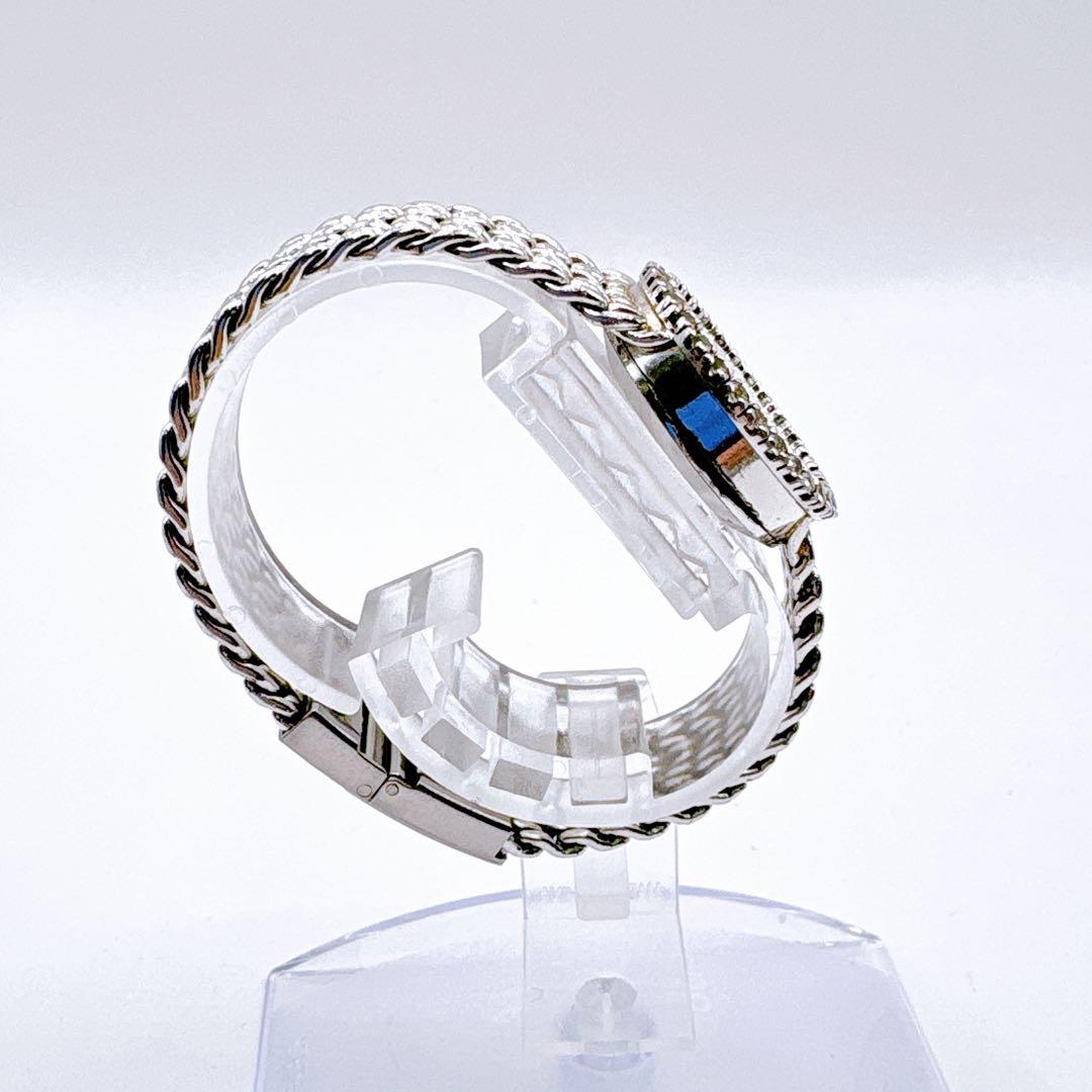 稼働品 WALTHAM シルバー ブラックダイヤル クォーツ レディース腕時計