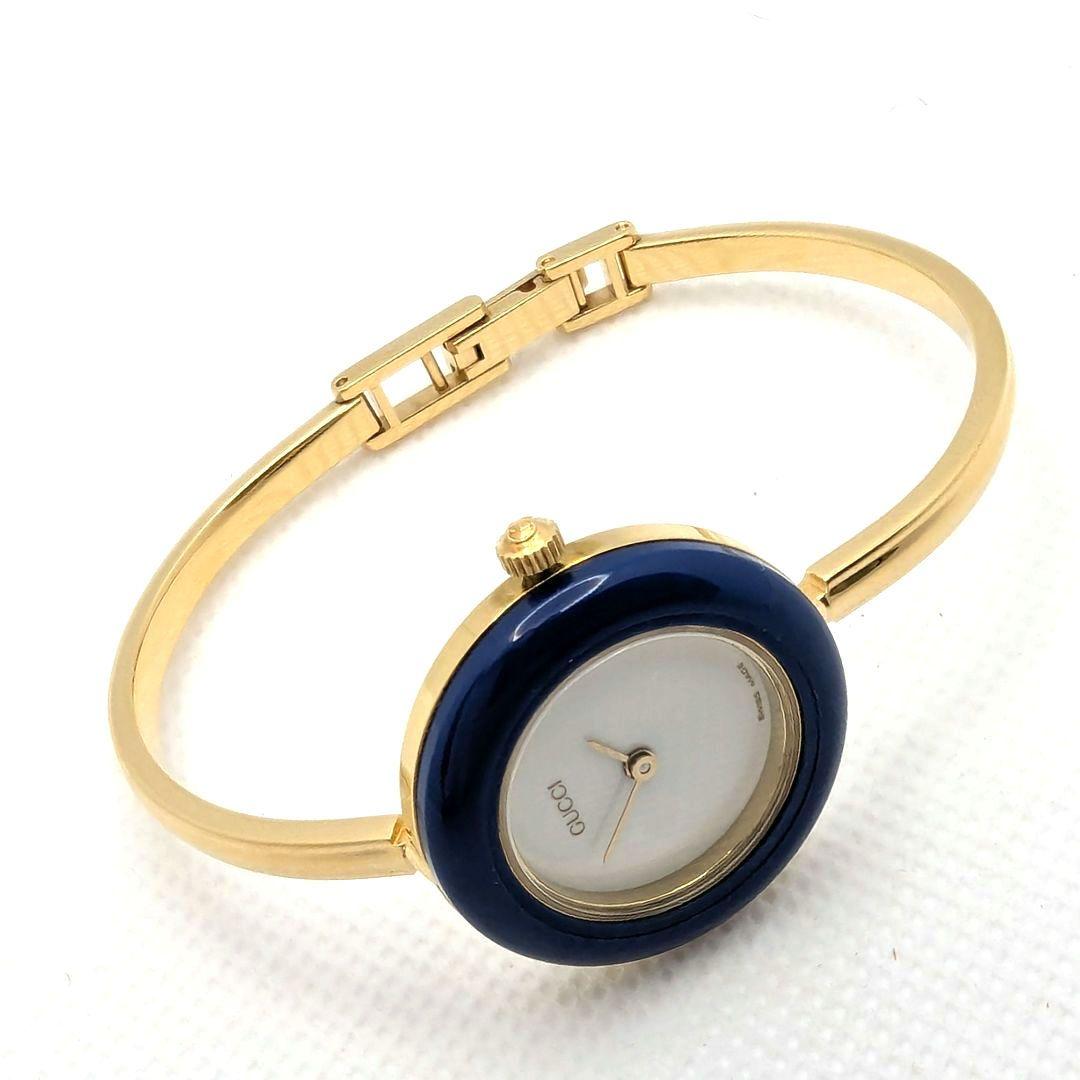 【新品電池交換】GUCCI グッチ チェンジベゼルウォッチ ゴールド ベゼル付