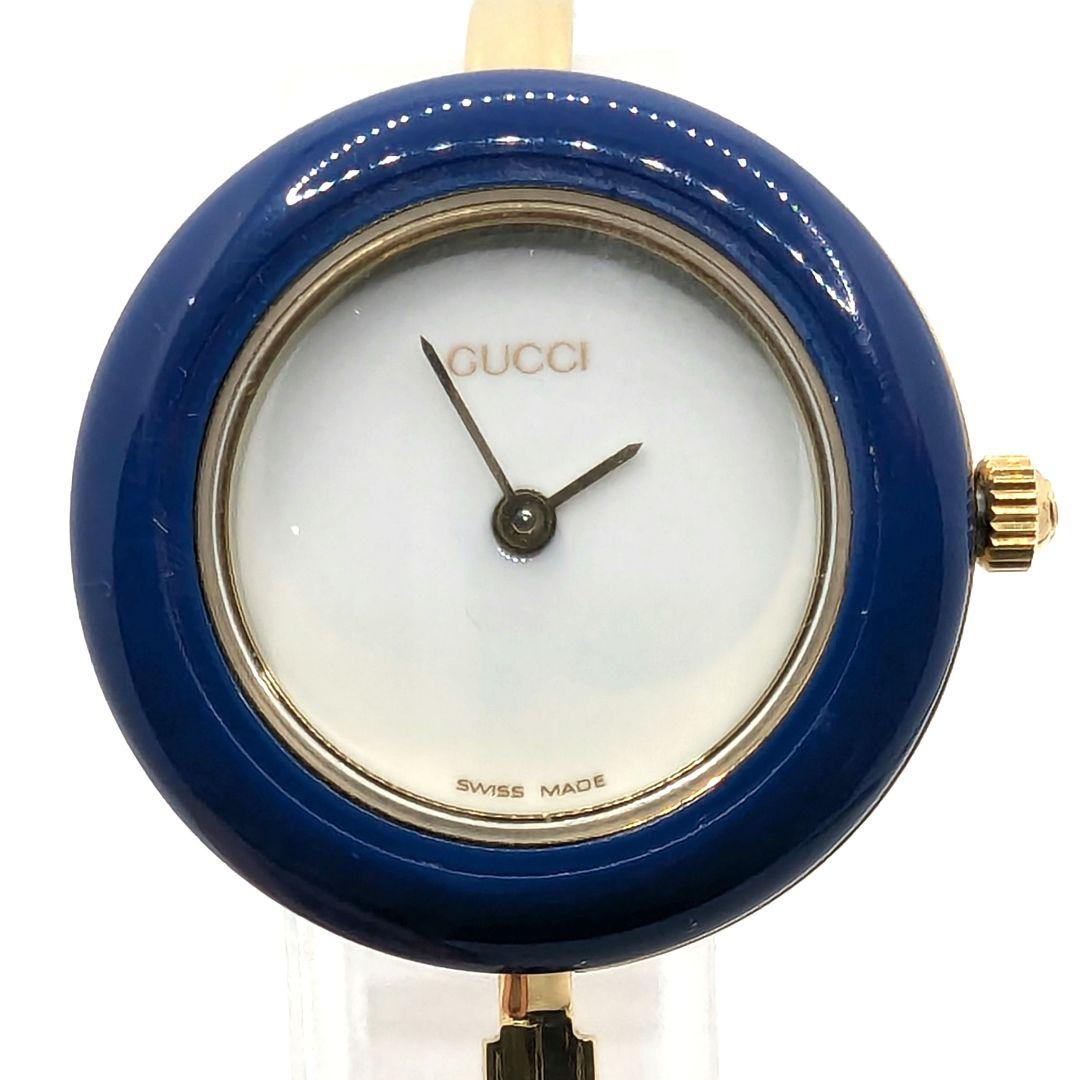 【新品電池交換】GUCCI グッチ チェンジベゼルウォッチ ゴールド ベゼル付