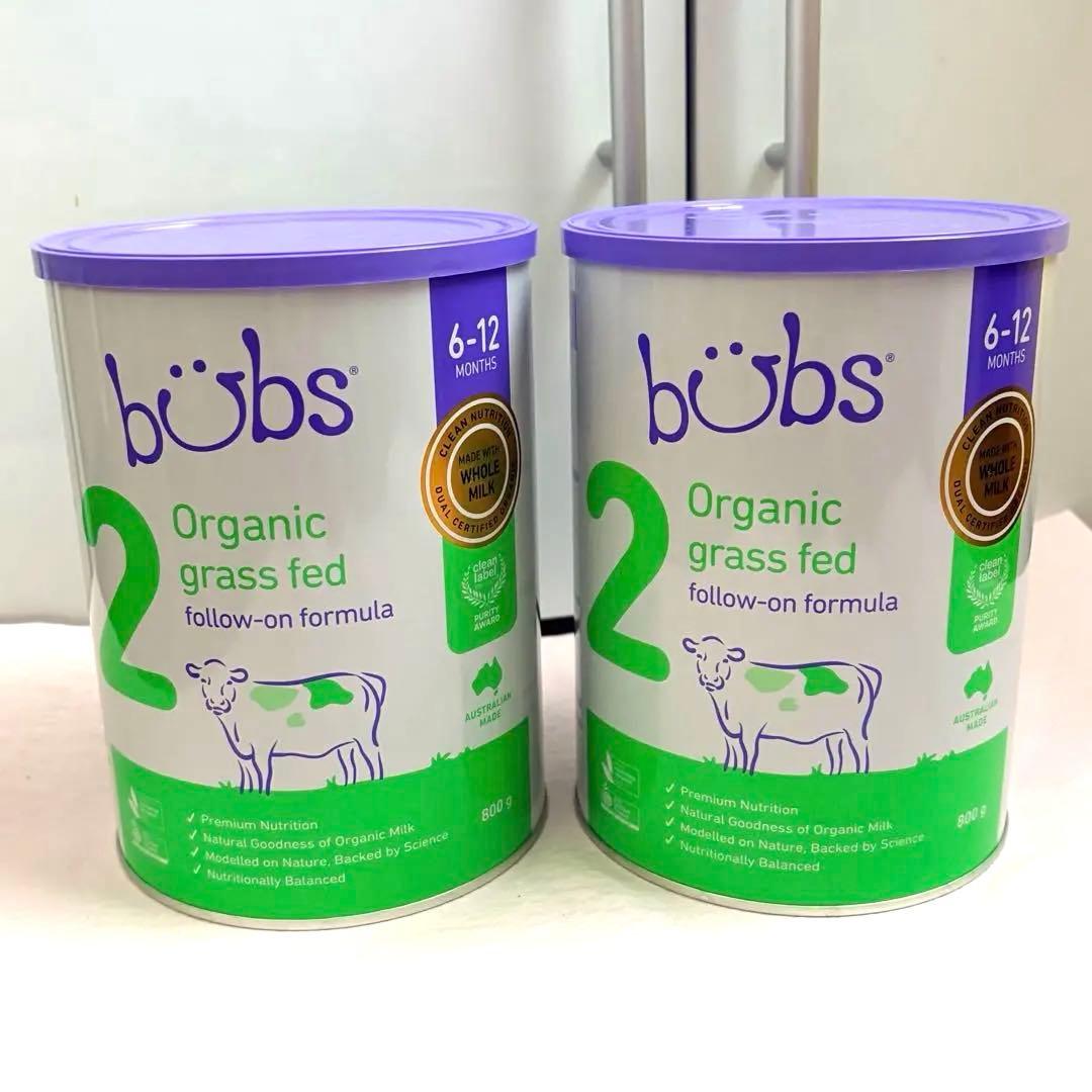 バブス bubs オーガニック粉ミルク 牛 ステップ2 800g×2缶 セット