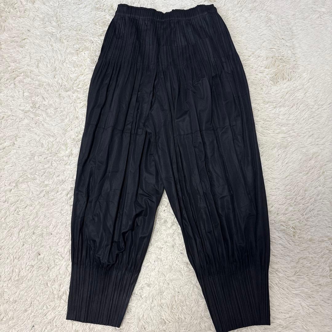 SakoプリーツパンツL　黒　サルエル　ワイド