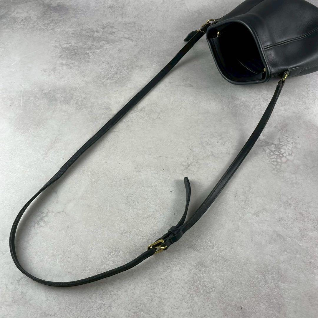 【極美品】COACH オールドコーチ ショルダーバッグ グラブタンレザー 黒