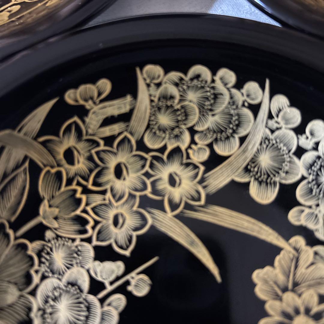 輪島塗　花詰　菓子皿　5枚