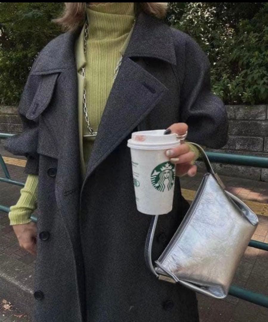 Ameri SUPERIOR FLARE TRENCH COAT S インディゴ