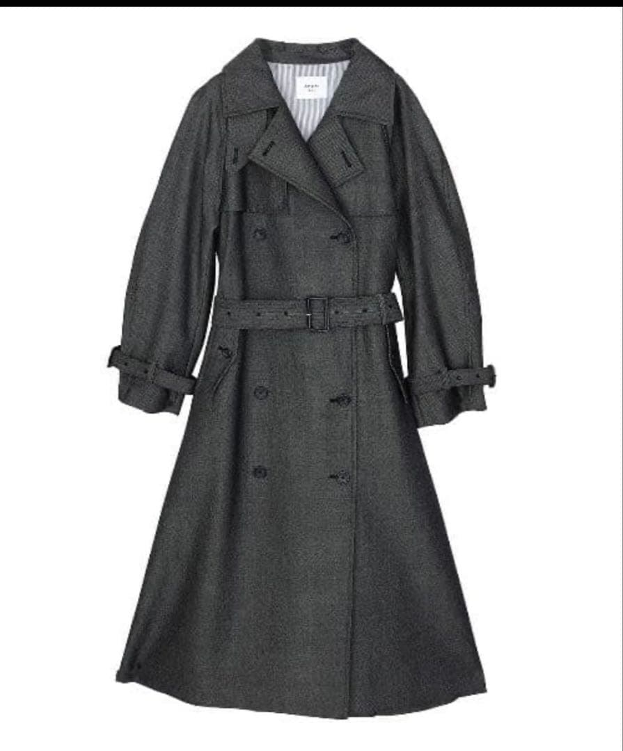 Ameri SUPERIOR FLARE TRENCH COAT S インディゴ