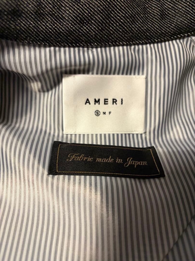 Ameri SUPERIOR FLARE TRENCH COAT S インディゴ