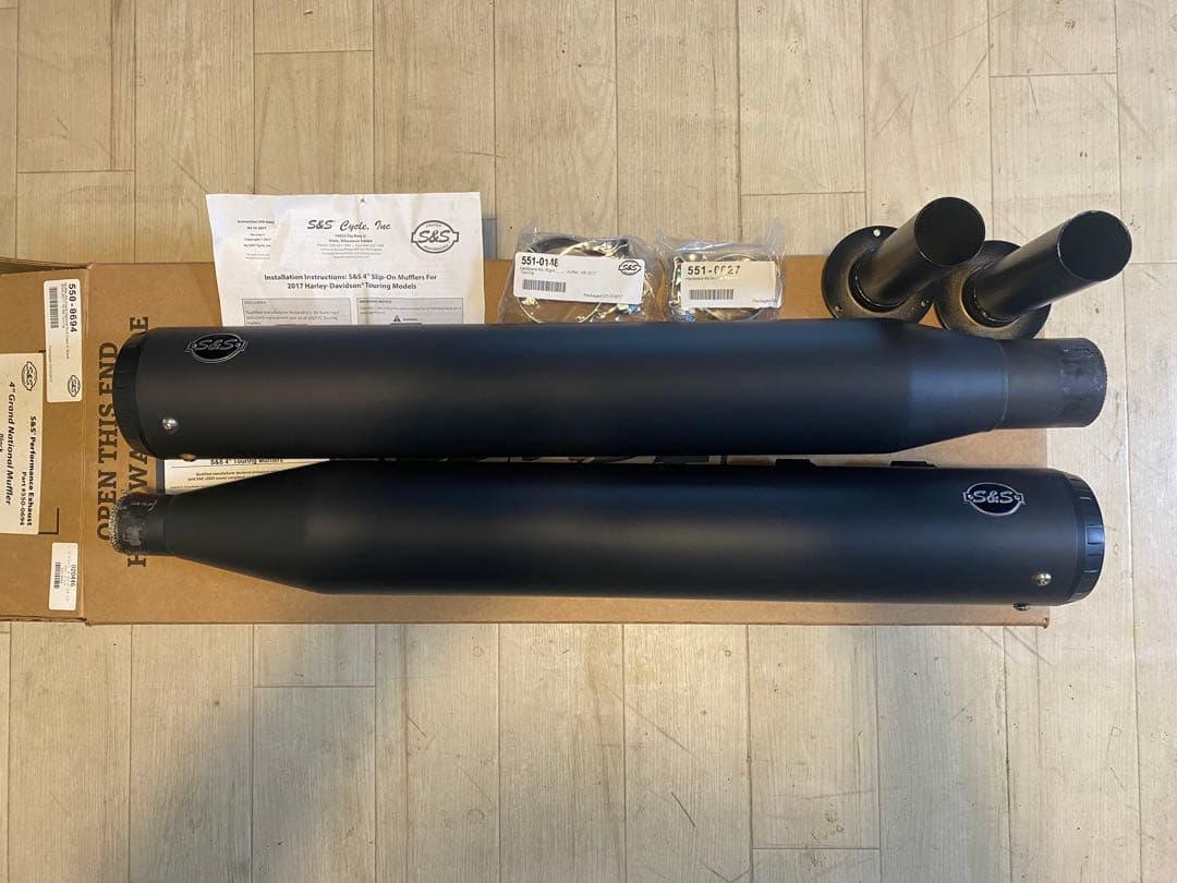 S&S グランドナショナル スリップオンマフラー【ツーリング】　ブラック