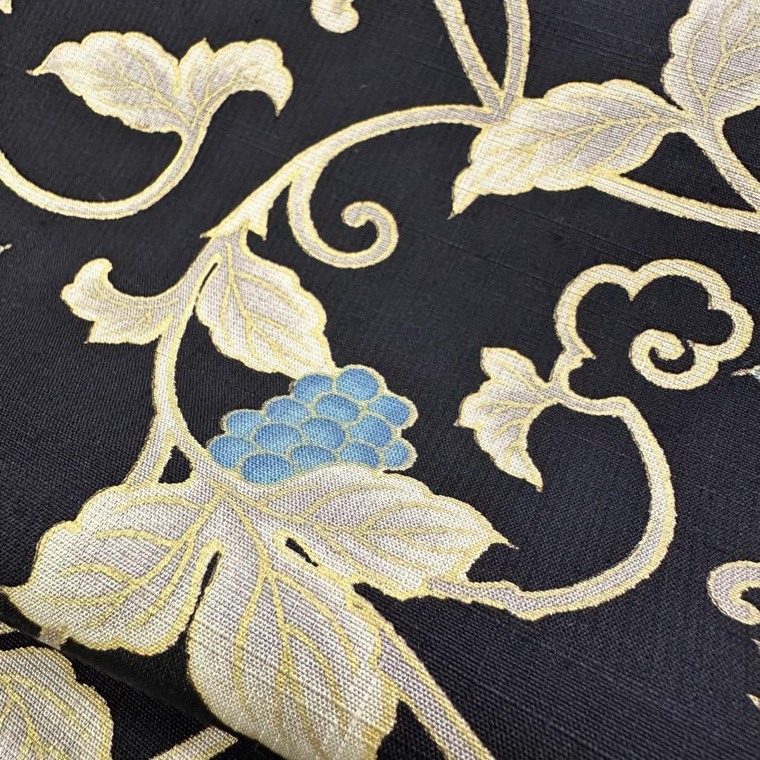 新品 正絹 九寸帯 名古屋帯 岡重 更紗 友禅 ムガ ムガシルク 未仕立品