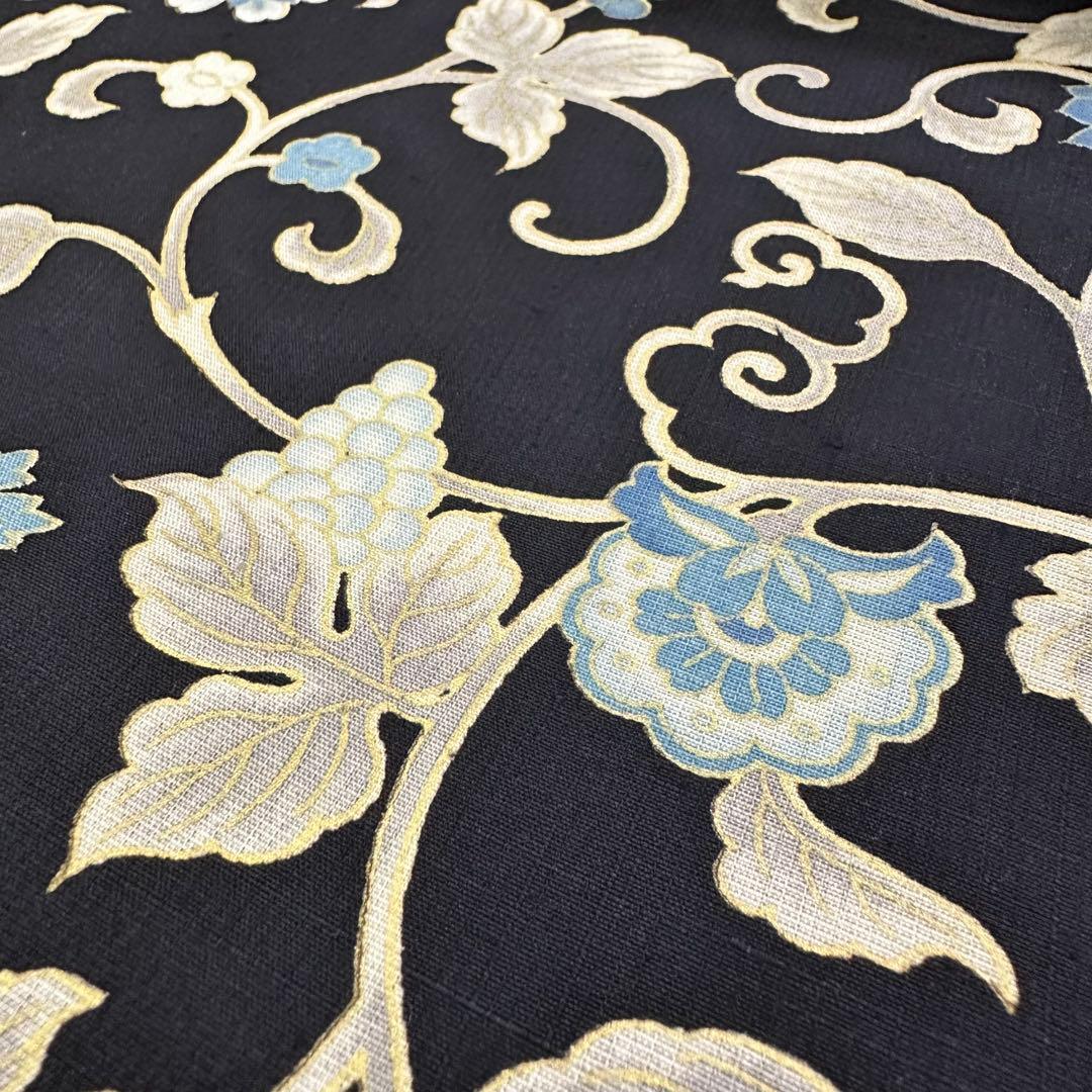 新品 正絹 九寸帯 名古屋帯 岡重 更紗 友禅 ムガ ムガシルク 未仕立品