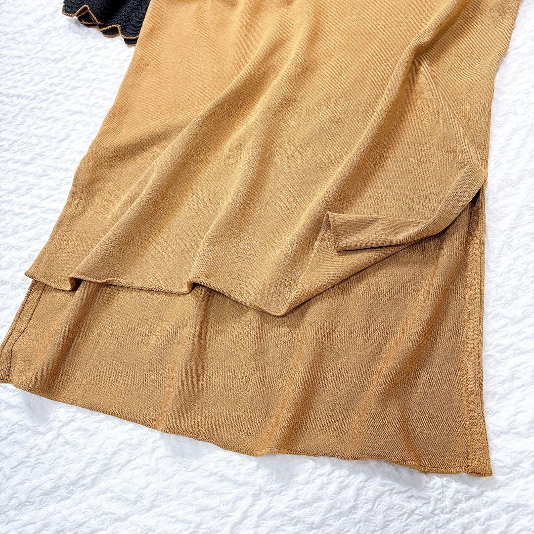 マメクロゴウチ/19ss Iラインニットドレス　ワンピース　人気デザイン