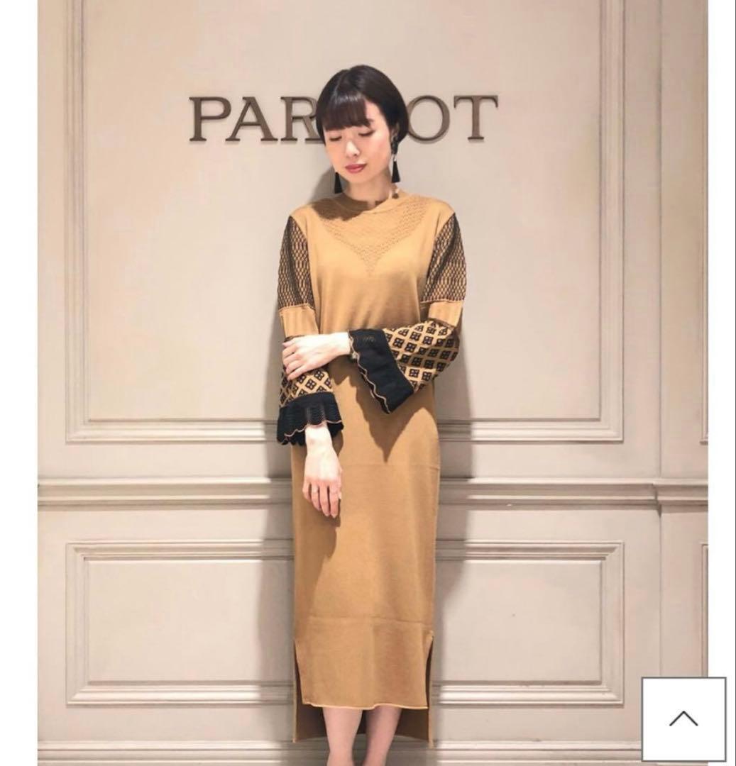 マメクロゴウチ/19ss Iラインニットドレス　ワンピース　人気デザイン