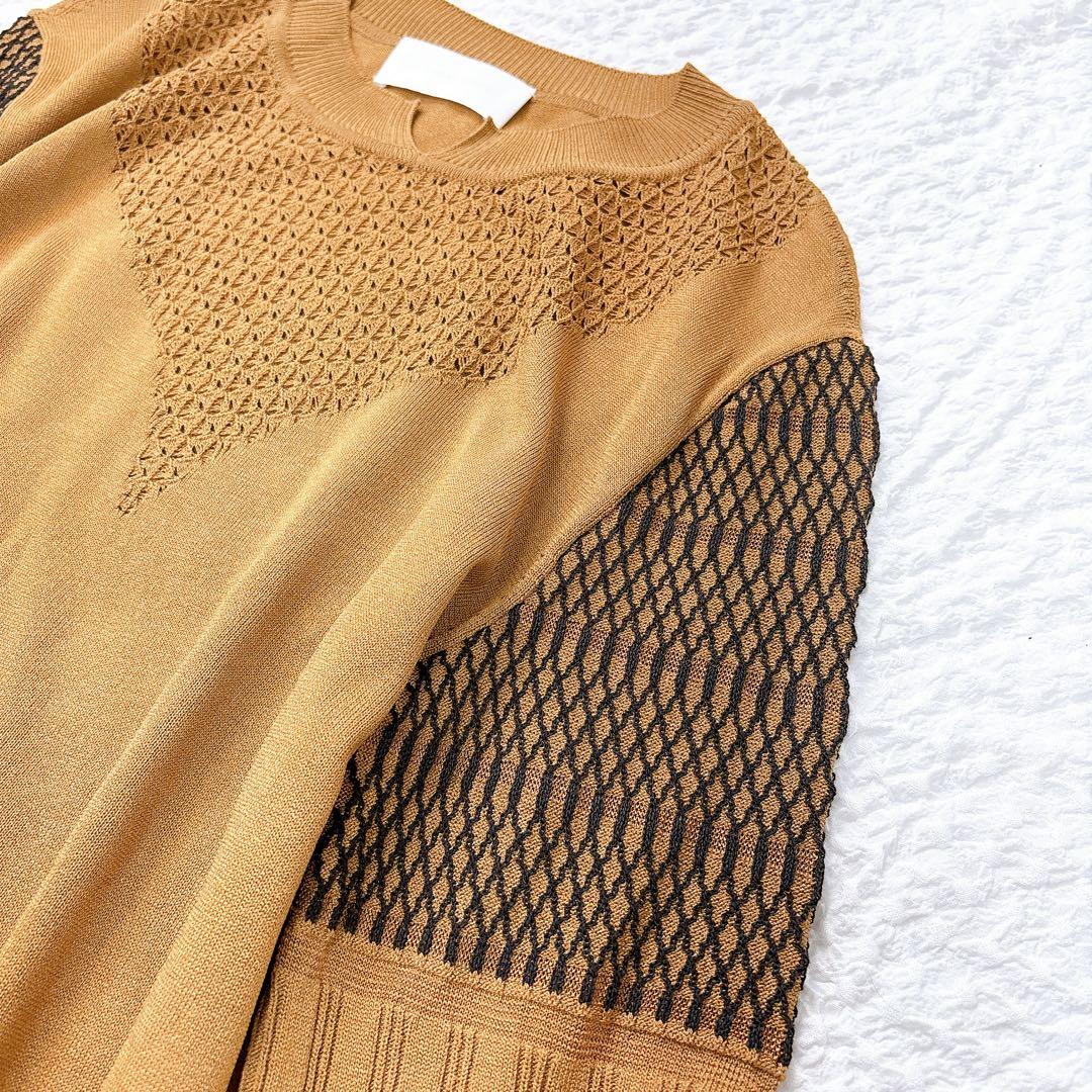 マメクロゴウチ/19ss Iラインニットドレス　ワンピース　人気デザイン