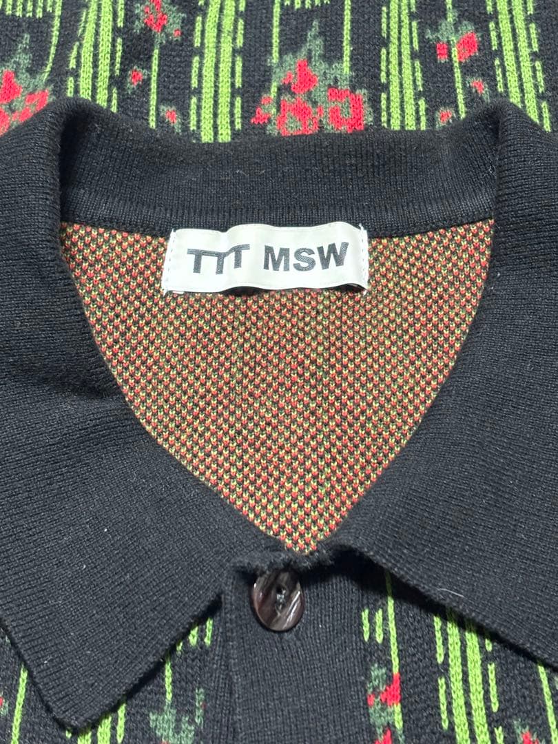 トップス TTTMSW Flower Jaquard Knit Cardigan 22ss
