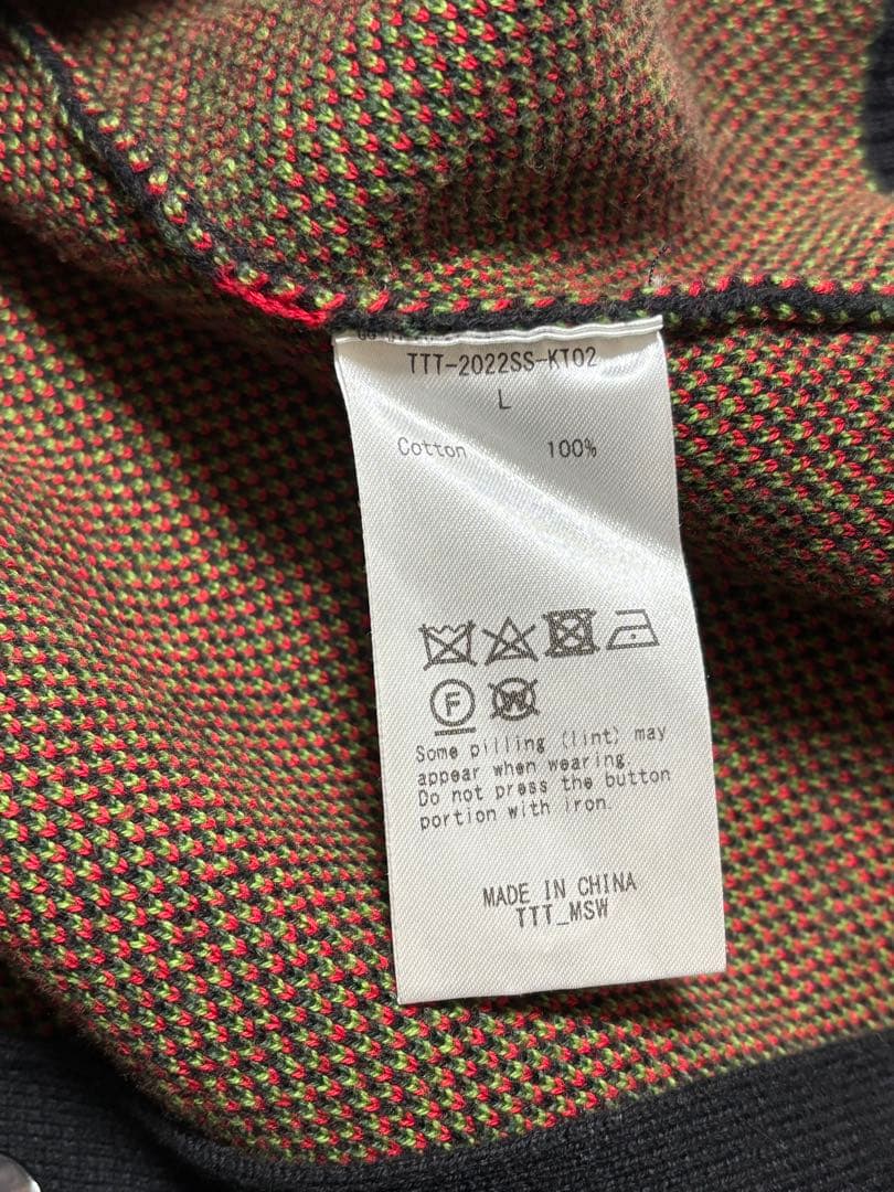 トップス TTTMSW Flower Jaquard Knit Cardigan 22ss