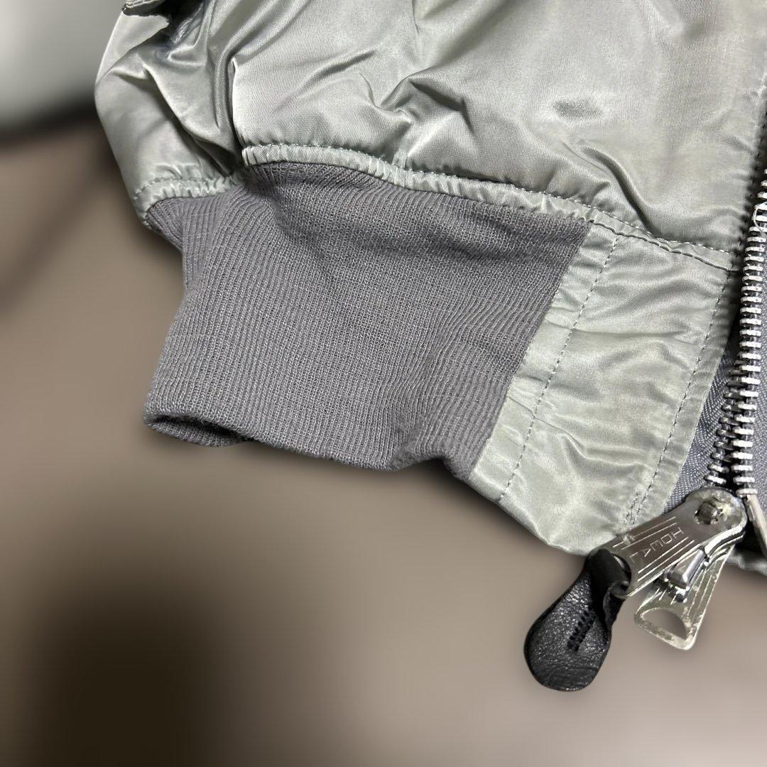 90s ALPHA USA製 MA-1 シルバー Lサイズ　『デッドストック』