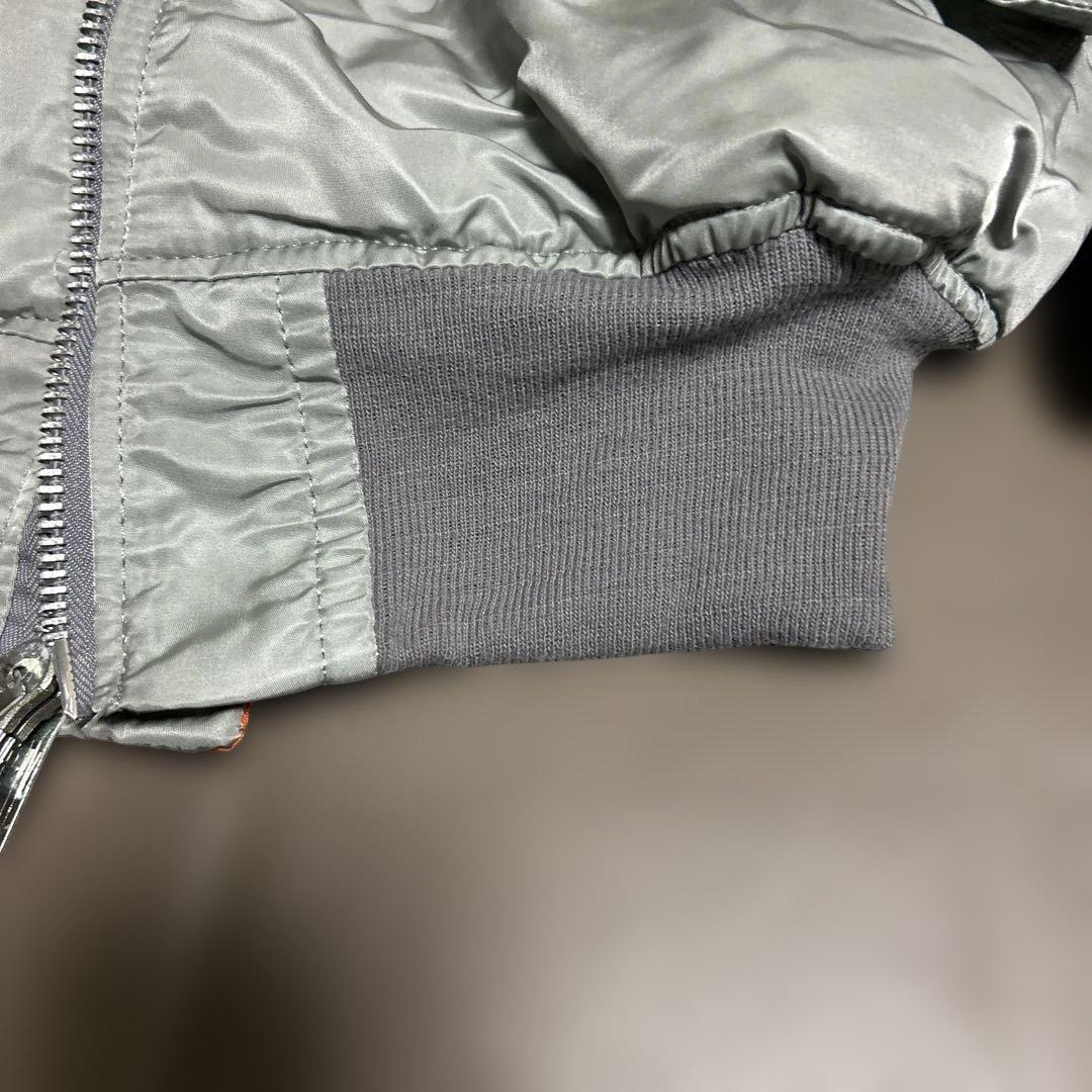 90s ALPHA USA製 MA-1 シルバー Lサイズ　『デッドストック』