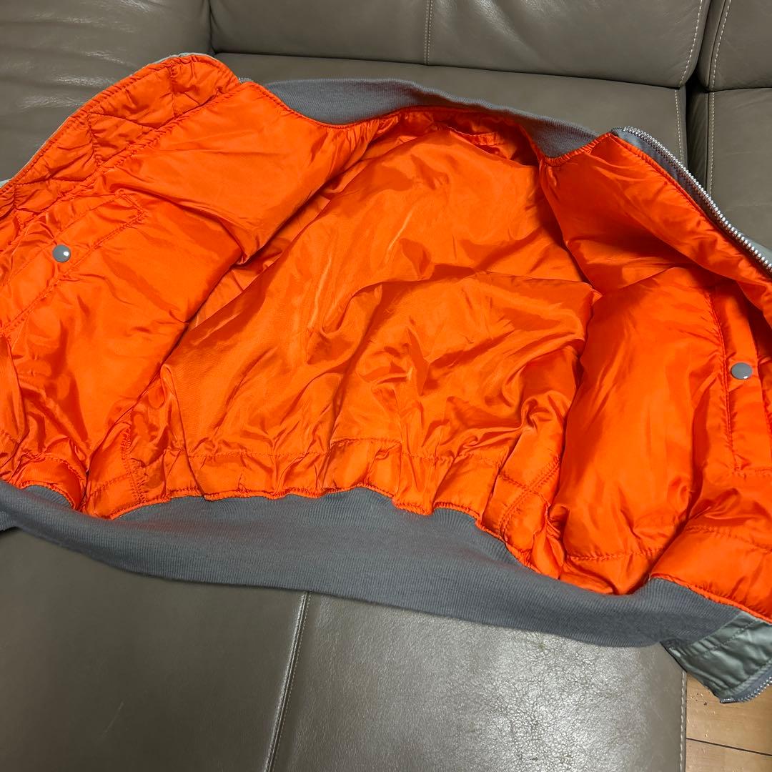 90s ALPHA USA製 MA-1 シルバー Lサイズ　『デッドストック』