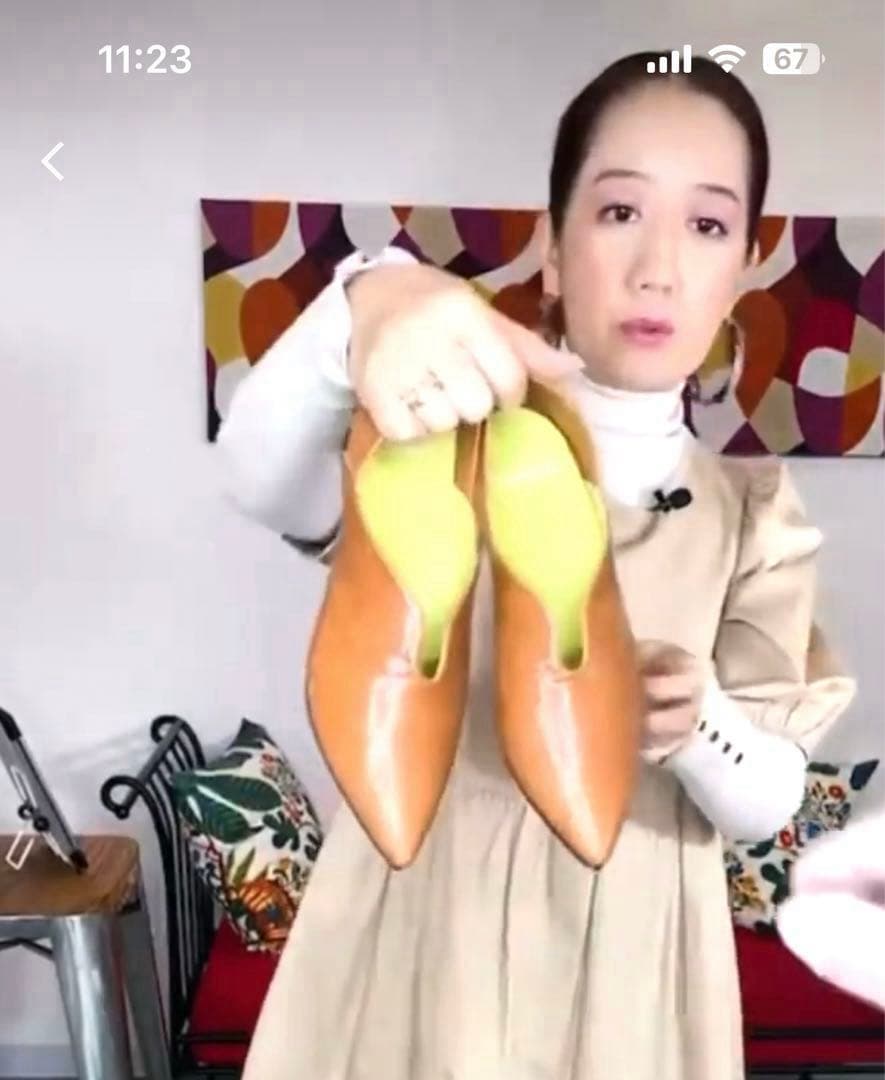 【MANA】今西優子ふかふかバブーシュ　 キャメル41(25.5)新品・未使用