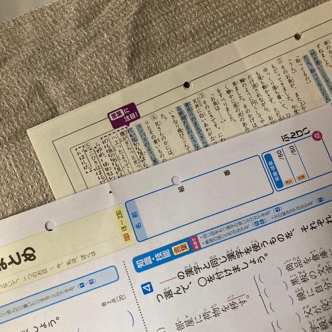 6年　国語　カラーテスト　答え　1年分　ぶんけい