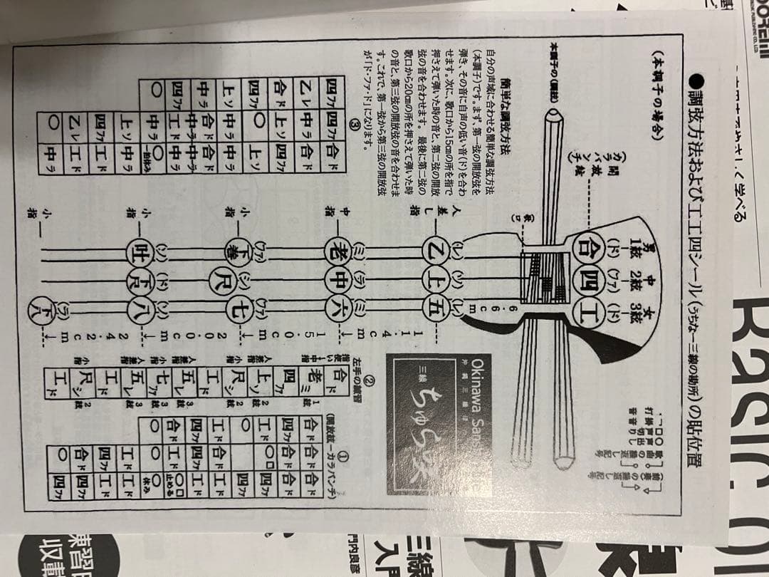 沖縄三線 本体　初心者教本付き