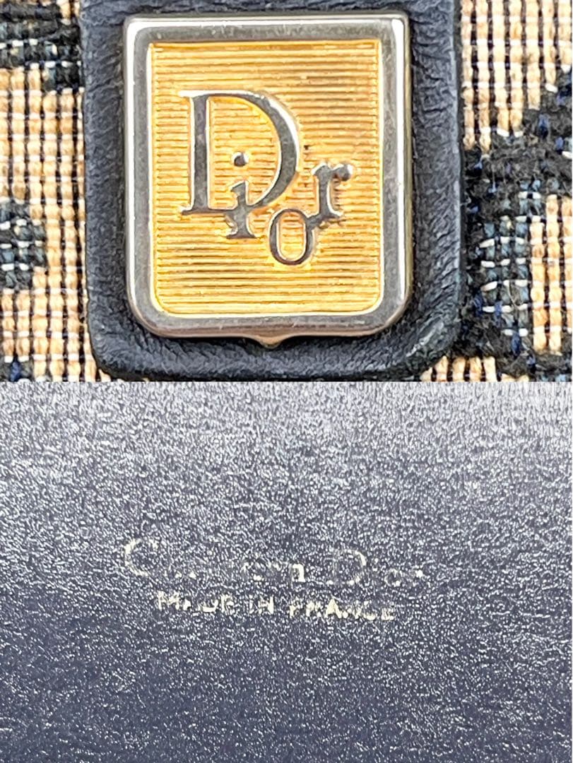 【美品】クリスチャンディオール トロッター ロゴ金具 がま口 クラッチバッグ