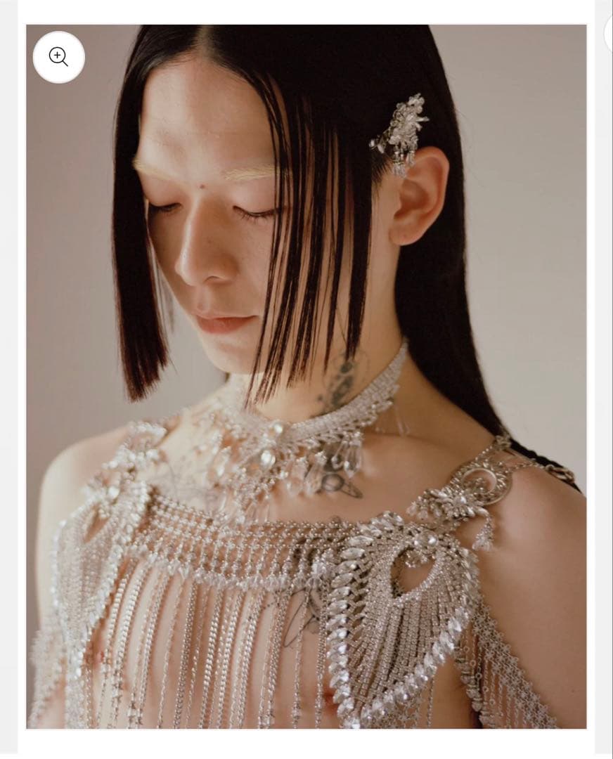 Tanaka Daisuke / crystal hair clip 右用