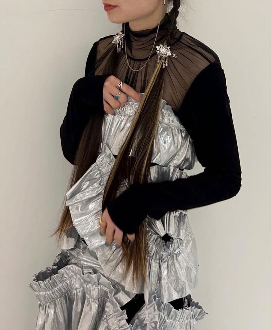 Tanaka Daisuke / crystal hair clip 右用