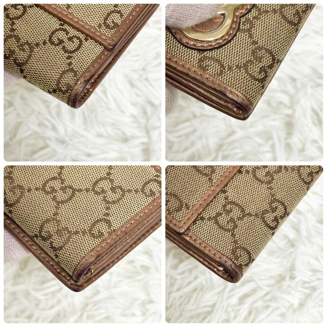 GUCCI グッチ 長財布 Wホック ラブリーハート　GGキャンバス　箱付き