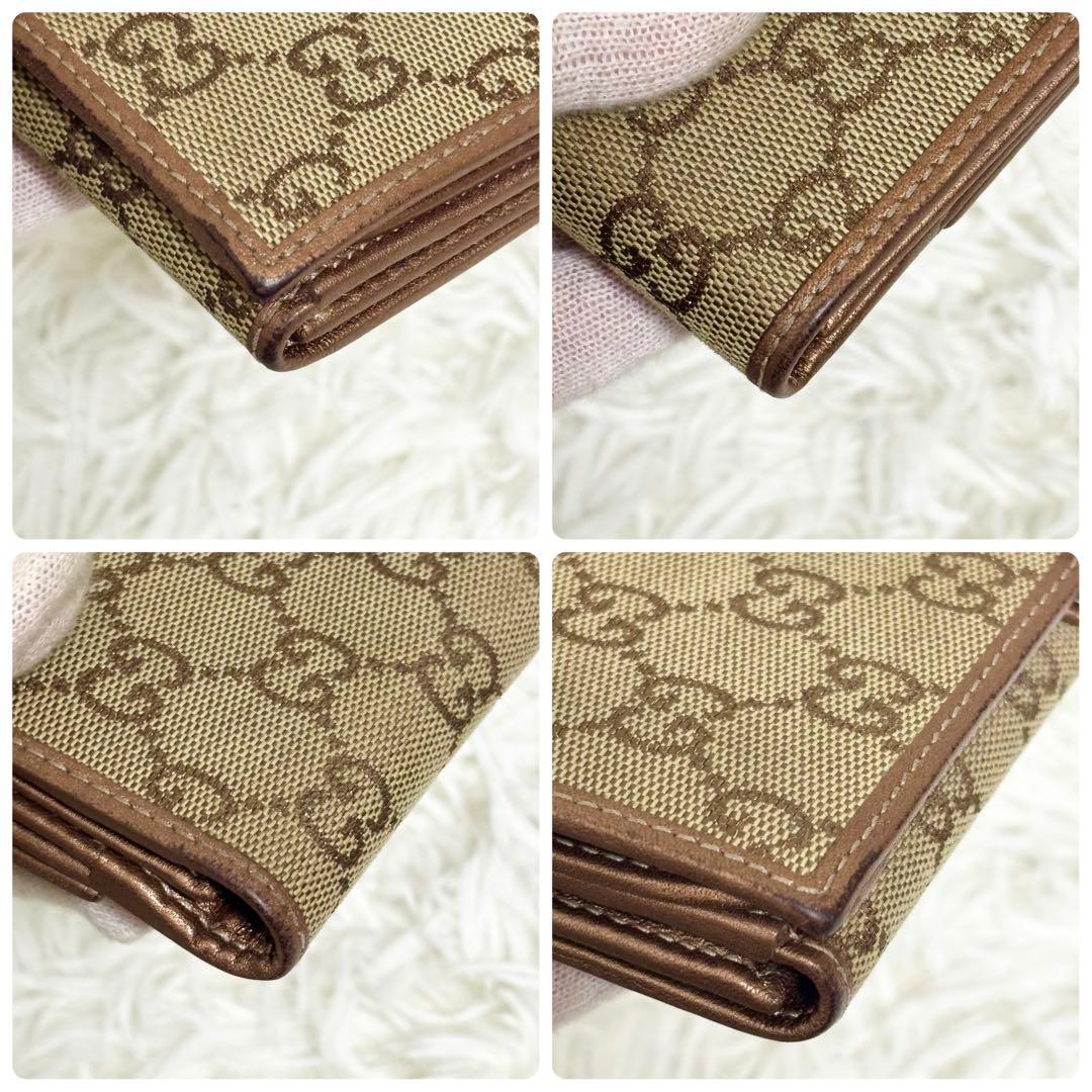 GUCCI グッチ 長財布 Wホック ラブリーハート　GGキャンバス　箱付き