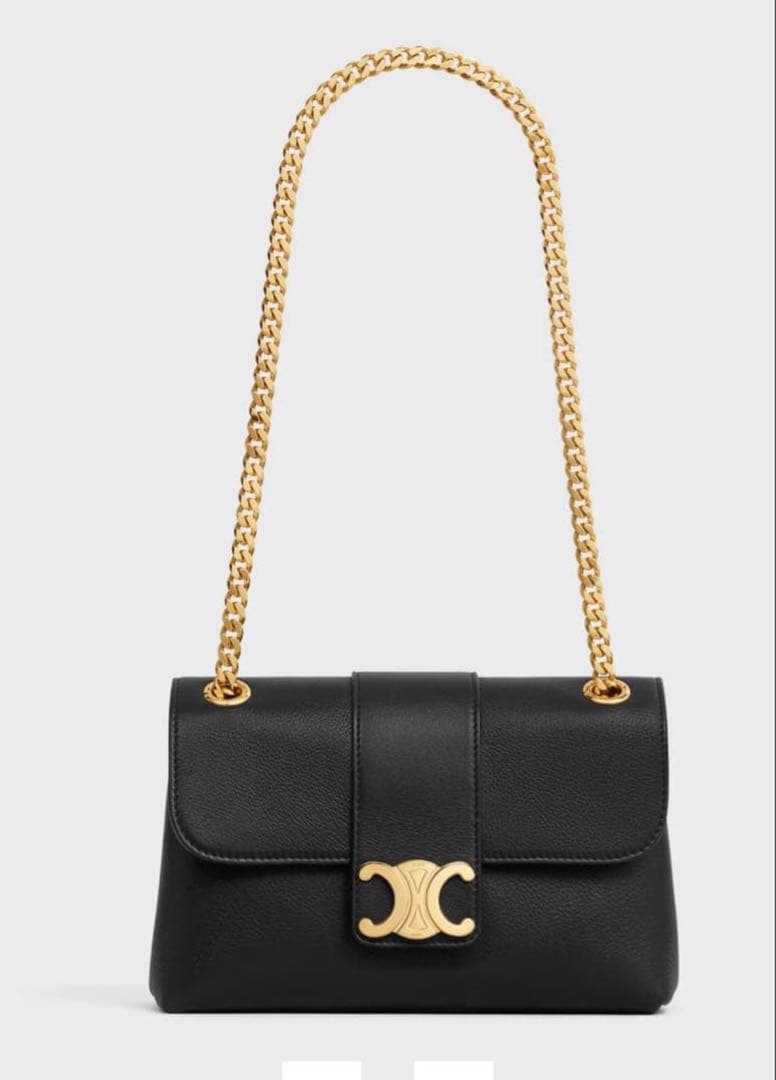 セリーヌ チェーンショルダーバッグ トリオンフ ヴィクトワール カーフレザー