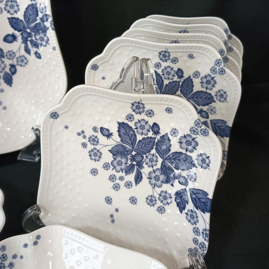 ウェッジウッド　ストロベリーブルーム　インディゴ　プレート　セット