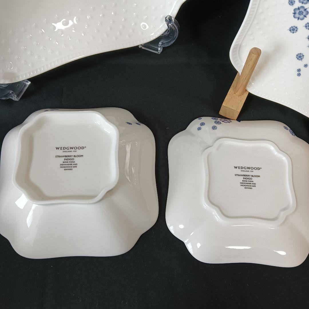 ウェッジウッド　ストロベリーブルーム　インディゴ　プレート　セット