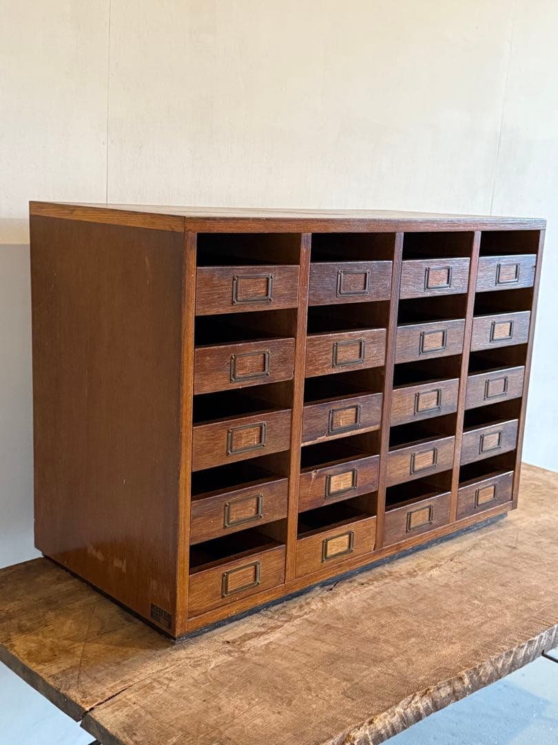 木製 チェスト 収納棚 整理箱 小引き出し 小物入れ 古家具 古道具