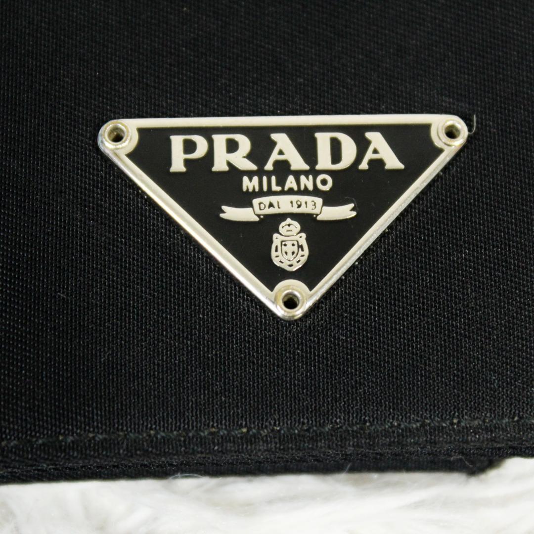 美品 PRADA プラダ 6連キーケース 三角ロゴ テスート ナイロン ブラック
