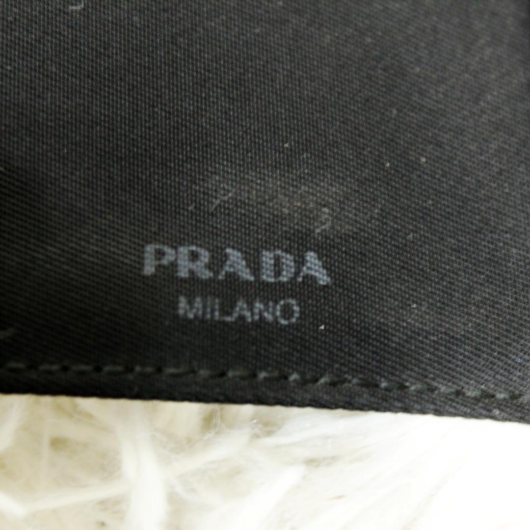 美品 PRADA プラダ 6連キーケース 三角ロゴ テスート ナイロン ブラック