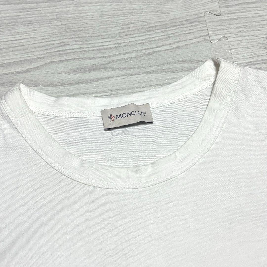 モンクレール　長袖　ロンT Lサイズ　白　ビッグロゴ