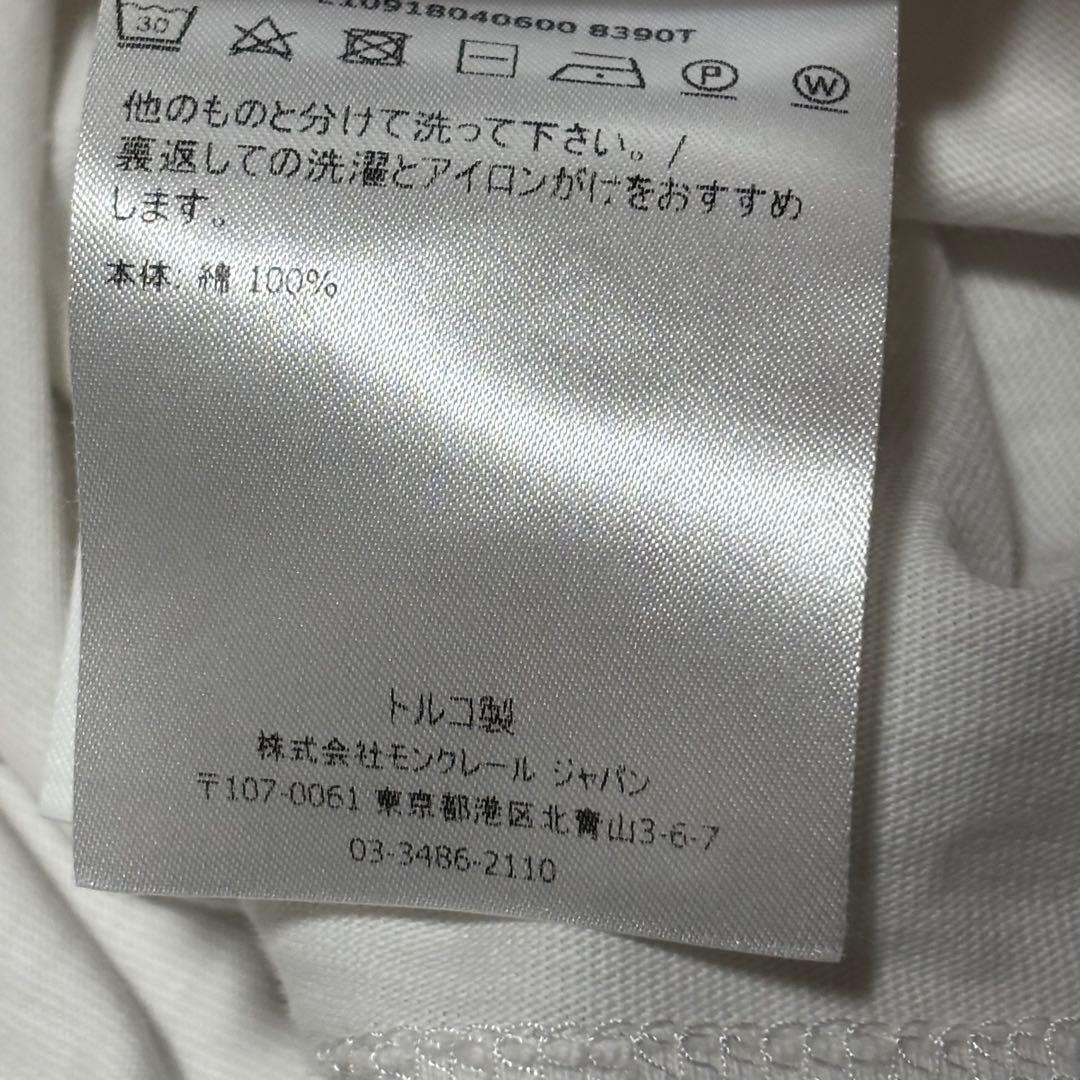 モンクレール　長袖　ロンT Lサイズ　白　ビッグロゴ