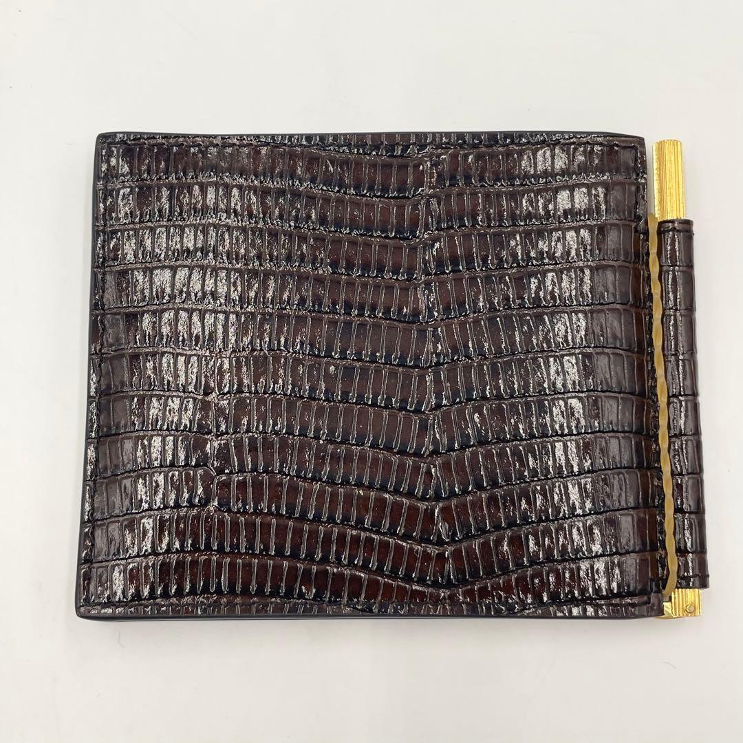 よ*ー様 極上•未使用級✨TOM FORD マネークリップ 折り財布クロコダイル