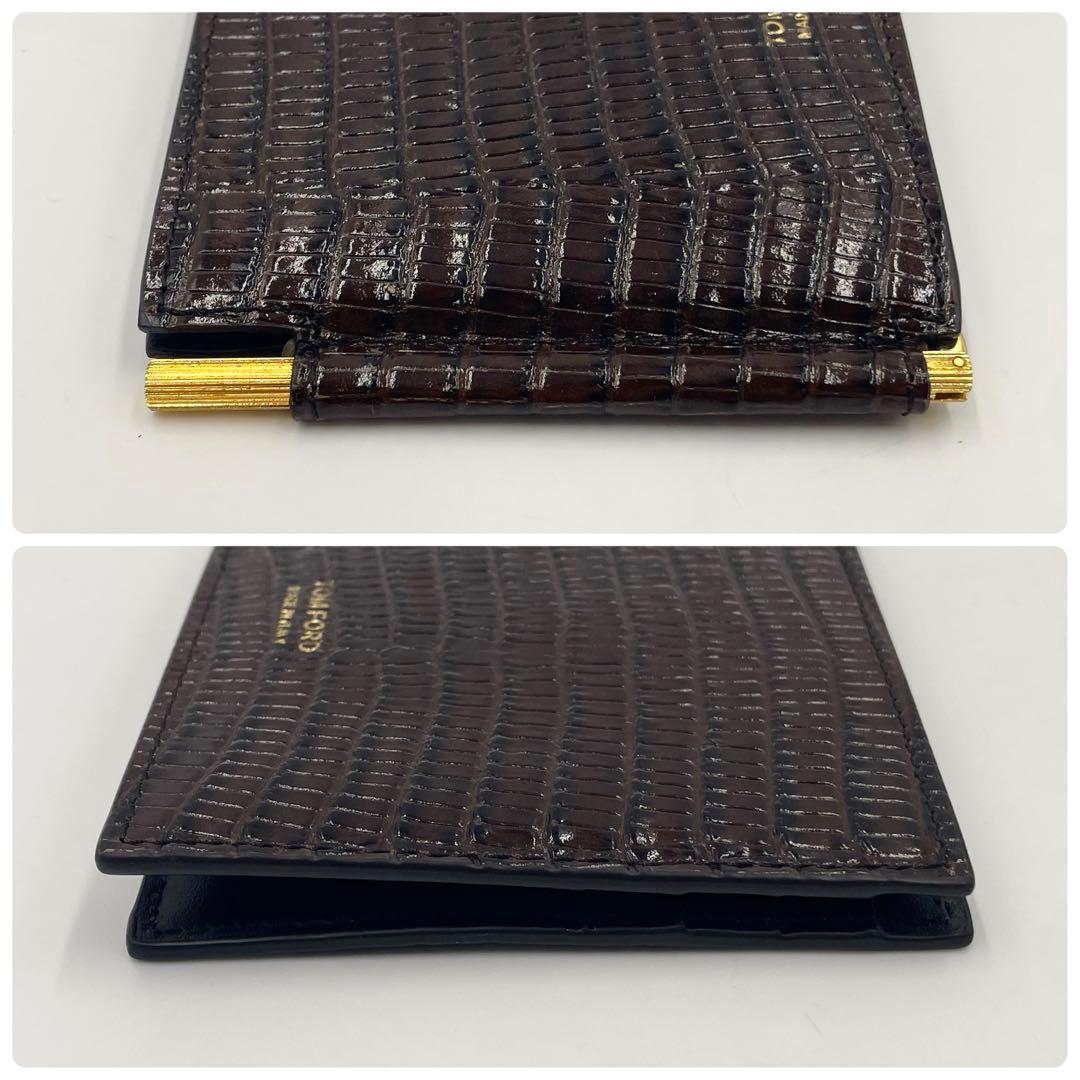 よ*ー様 極上•未使用級✨TOM FORD マネークリップ 折り財布クロコダイル