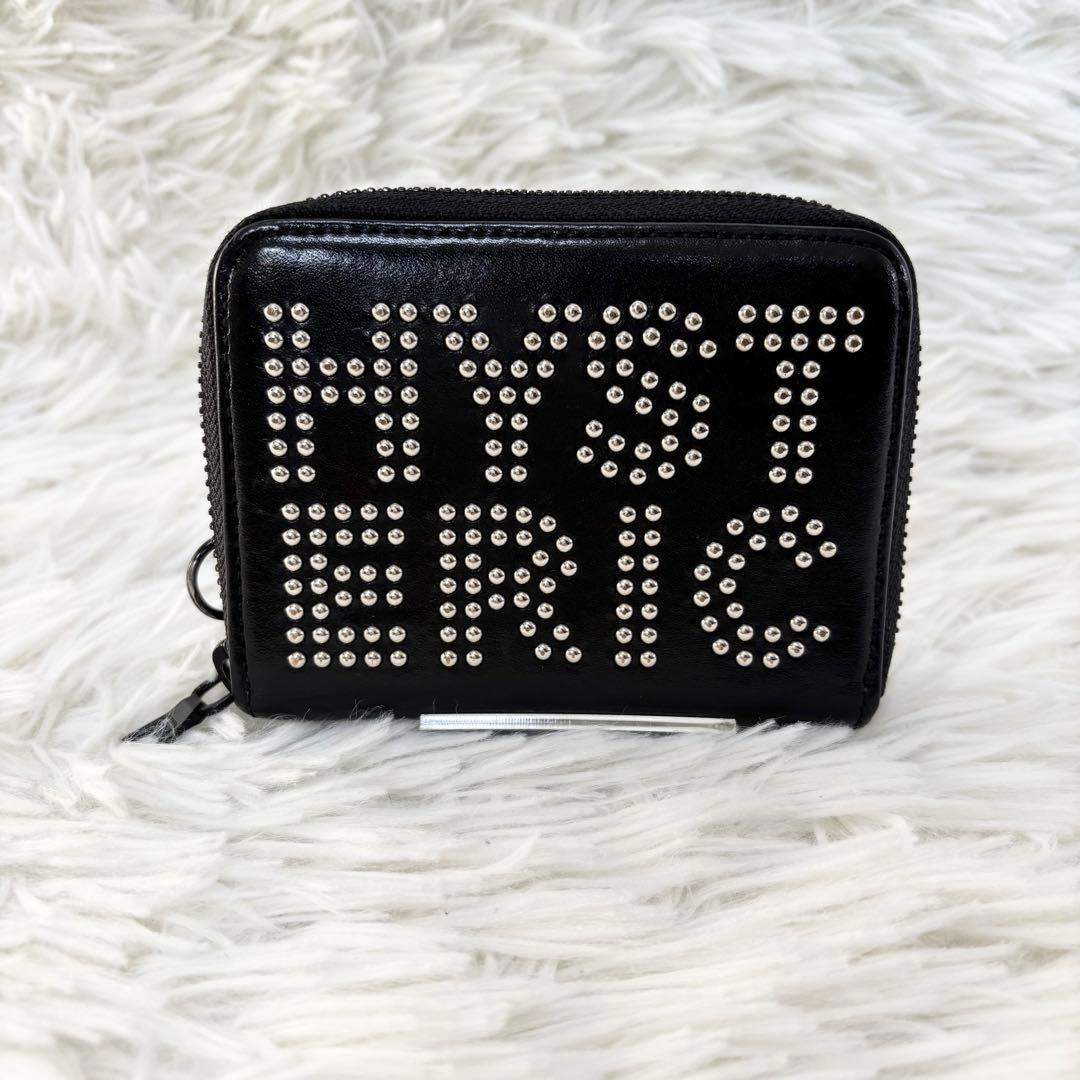 HYSTERIC GLAMOUR 折財布　ラウンドファスナー　スタッズ　黒　箱付