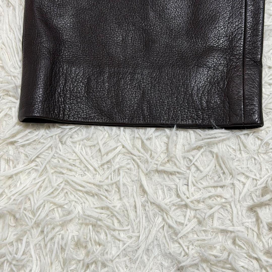 希少✨鹿革 ラルフローレン 11 L ディアスキン レザーパンツ ブラウン